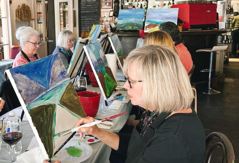 coastal wine and paint