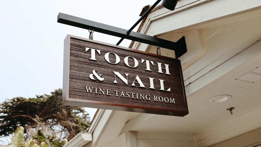 Tooth and Nail entry sign