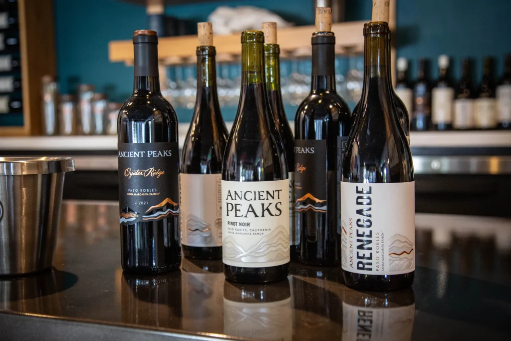 AP by the Sea wine bottles on counter